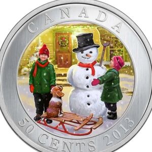 RCM 2013 50c Snowman - Lenticular Coin